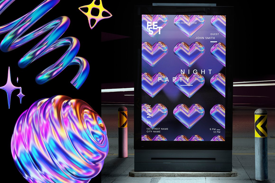 千禧2K风格全息霓虹渐变霓虹3D立体艺术图形PNG免抠设计素材 Y2K 3D Aesthetic Shapes Collection . 第5张-素材湾丨精选海外优质设计素材资源 千禧2K风格全息霓虹渐变霓虹3D立体艺术图形PNG免抠设计素材 Y2K 3D Aesthetic Shapes Collection . sucaiwan.com