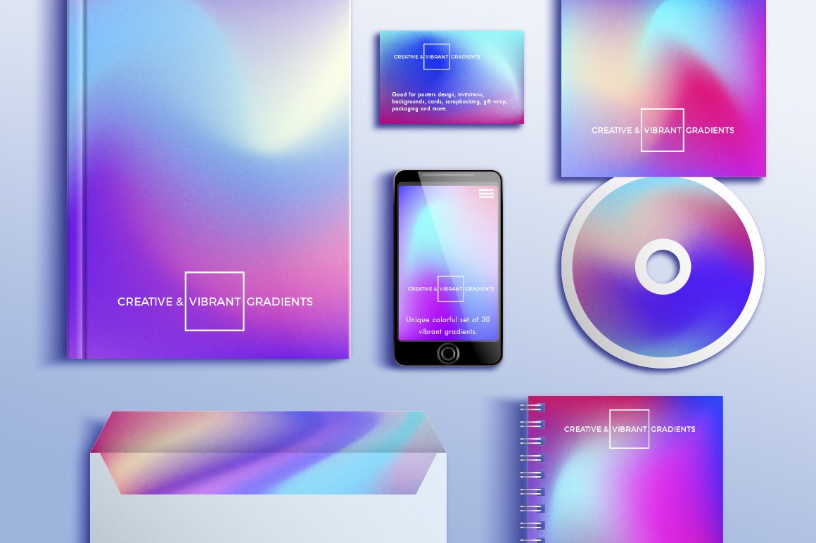 45个创意多彩抽象渐变渐变集 Creative & Vibrant Gradients Set 图片素材 第5张-素材湾丨精选海外优质设计素材资源 45个创意多彩抽象渐变渐变集 Creative & Vibrant Gradients Set 图片素材 sucaiwan.com