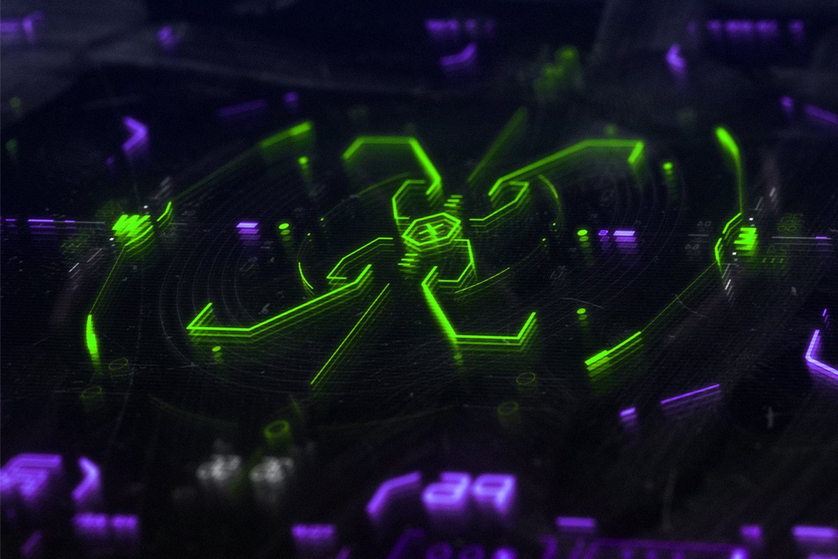 赛博朋克未来科技感HUD超现实纹理发光景深模糊显示效果PSD样机模板 样机素材 sucaiwan.com