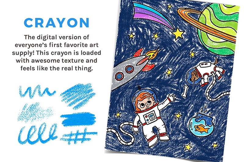 Procreate儿童绘本笔刷套装 笔刷资源 sucaiwan.com