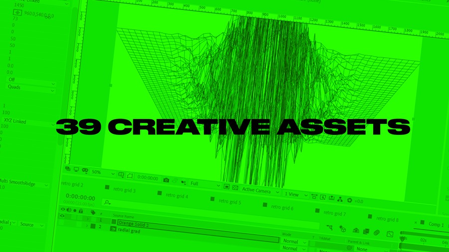 39个新潮艺术未来科技感几何线性网格视觉美感纹理4K视频素材 影视音频 sucaiwan.com