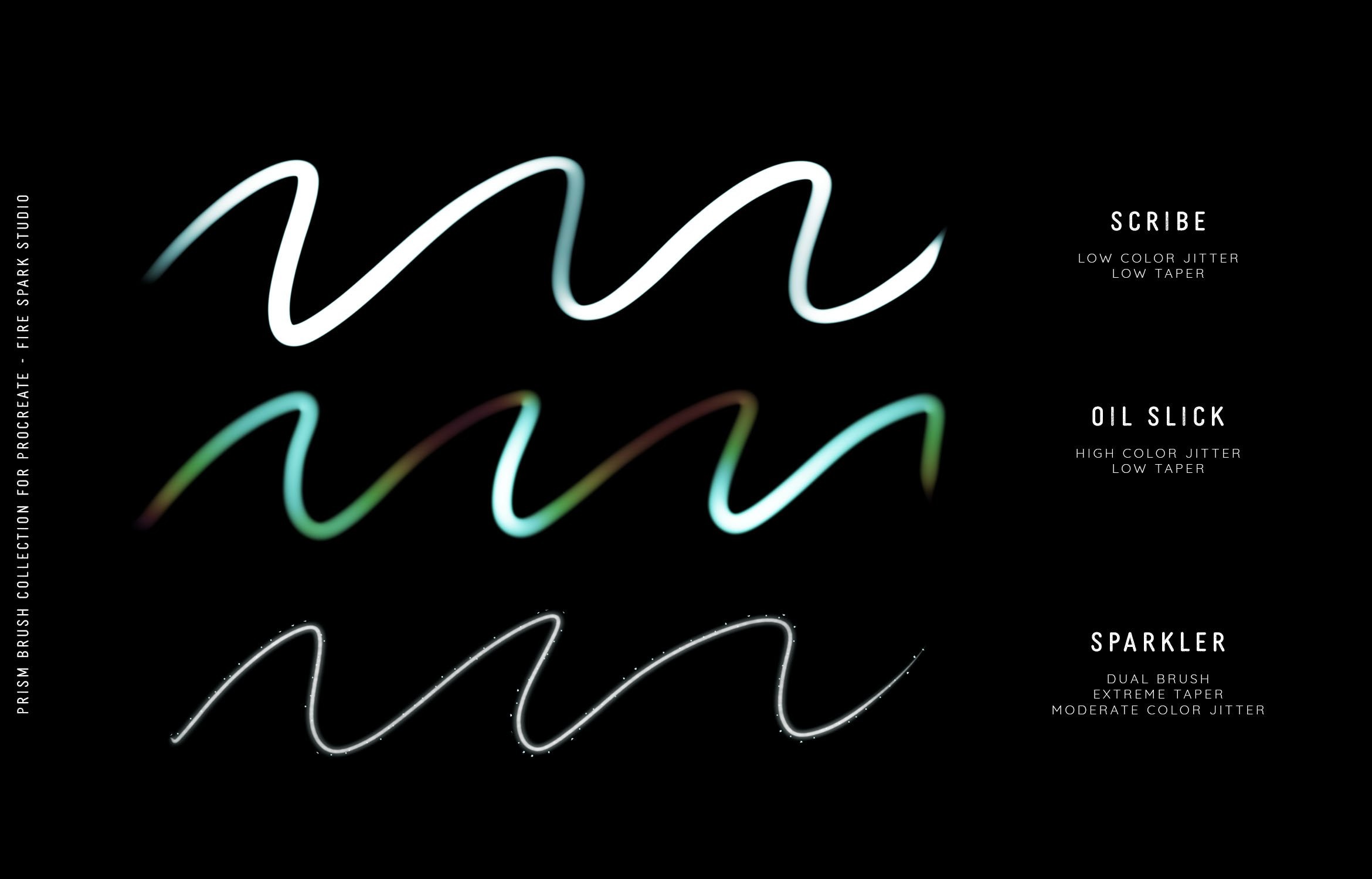 21个光绘光效Procreate笔刷 笔刷资源 sucaiwan.com