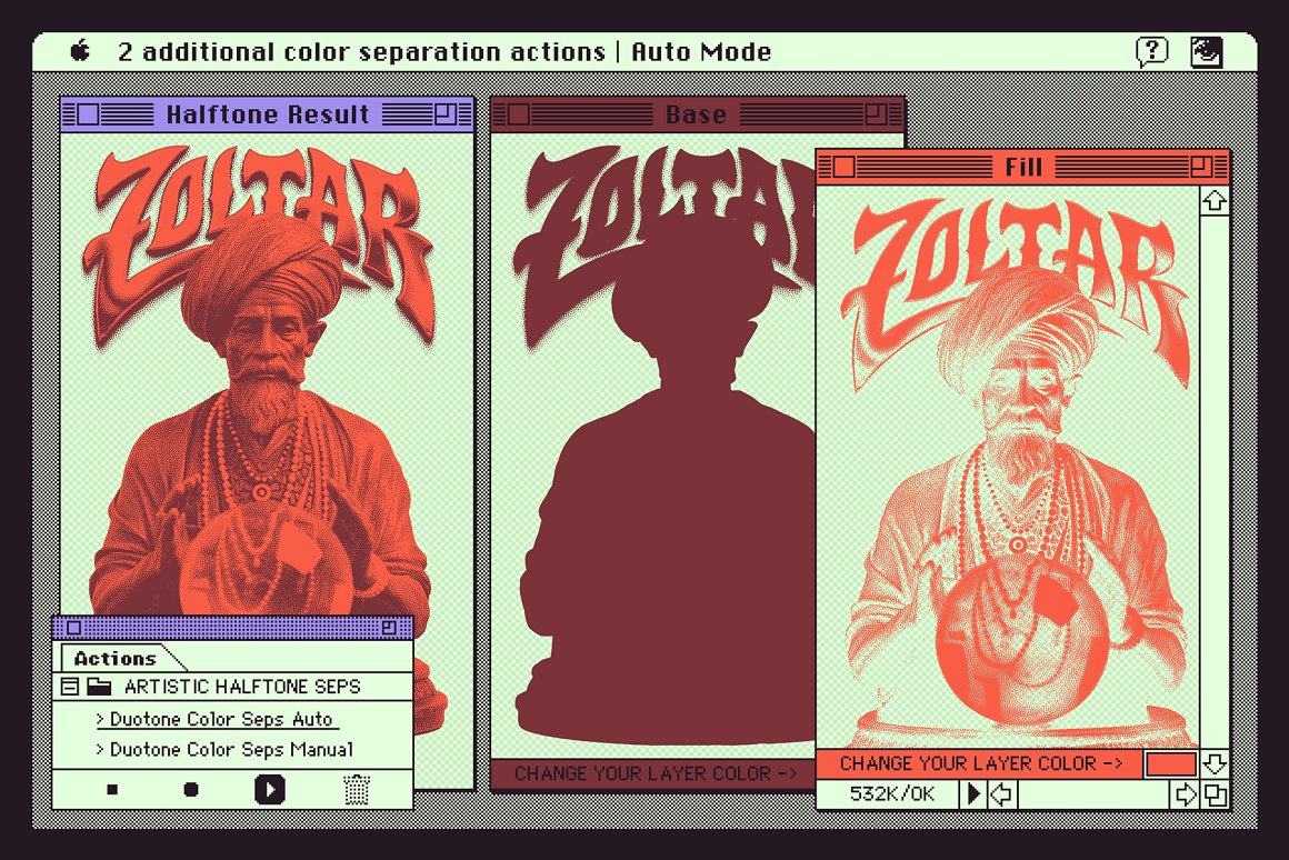 90年代迷幻复古艺术半色调颗粒纹理趣味视觉PSD模板样机+动作 Artistic Halftone PSD file & Actions 插件预设 第4张-素材湾丨精选海外优质设计素材资源 90年代迷幻复古艺术半色调颗粒纹理趣味视觉PSD模板样机+动作 Artistic Halftone PSD file & Actions 插件预设 sucaiwan.com