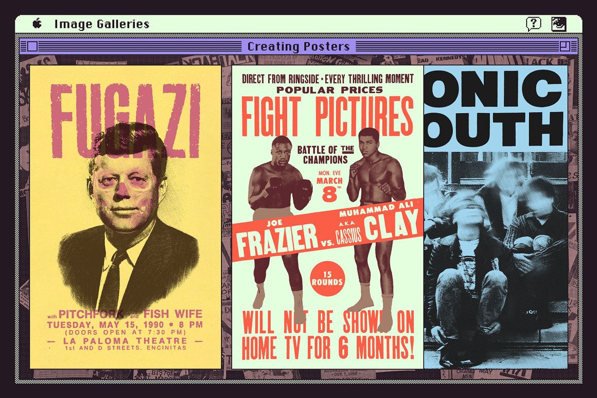 90年代迷幻复古艺术半色调颗粒纹理趣味视觉PSD模板样机+动作 Artistic Halftone PSD file & Actions 插件预设 第5张-素材湾丨精选海外优质设计素材资源 90年代迷幻复古艺术半色调颗粒纹理趣味视觉PSD模板样机+动作 Artistic Halftone PSD file & Actions 插件预设 sucaiwan.com