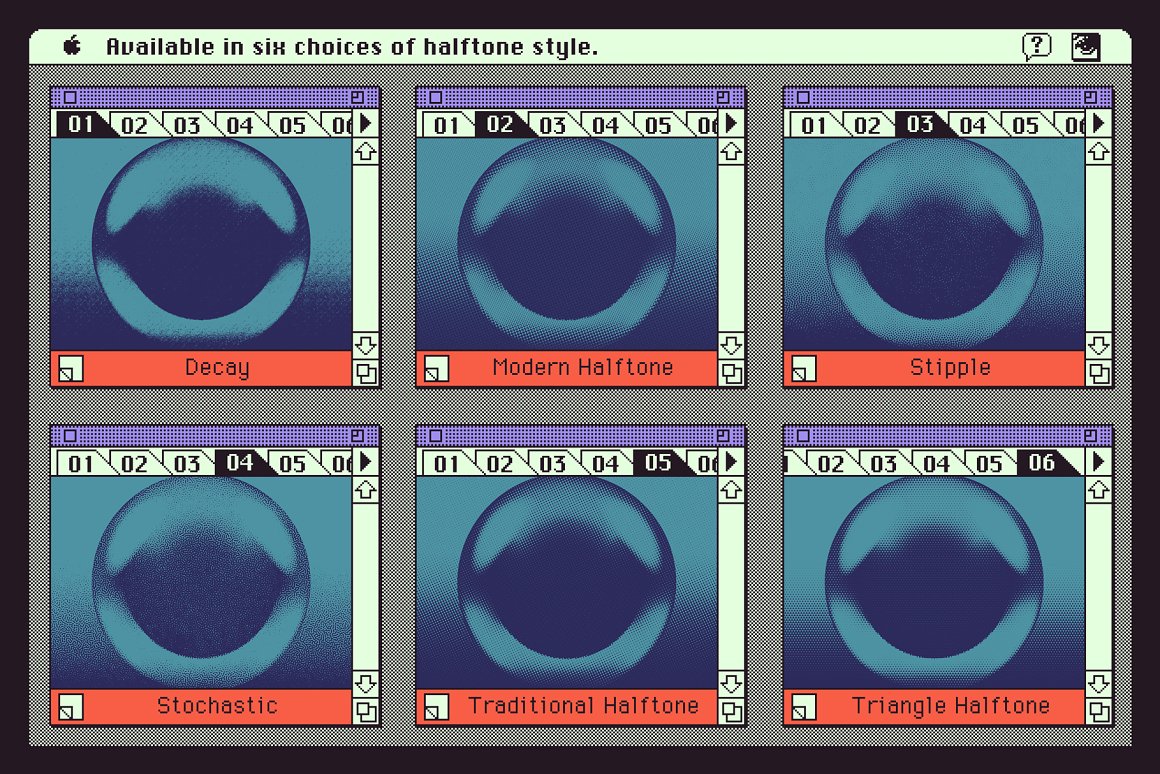 90年代迷幻复古艺术半色调颗粒纹理趣味视觉PSD模板样机+动作 Artistic Halftone PSD file & Actions 插件预设 第8张-素材湾丨精选海外优质设计素材资源 90年代迷幻复古艺术半色调颗粒纹理趣味视觉PSD模板样机+动作 Artistic Halftone PSD file & Actions 插件预设 sucaiwan.com