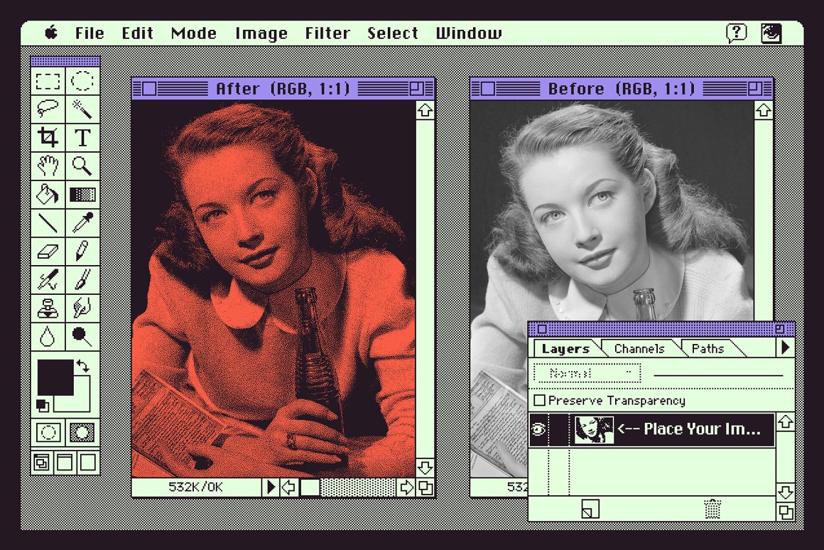 90年代迷幻复古艺术半色调颗粒纹理趣味视觉PSD模板样机+动作 Artistic Halftone PSD file & Actions 插件预设 第9张-素材湾丨精选海外优质设计素材资源 90年代迷幻复古艺术半色调颗粒纹理趣味视觉PSD模板样机+动作 Artistic Halftone PSD file & Actions 插件预设 sucaiwan.com