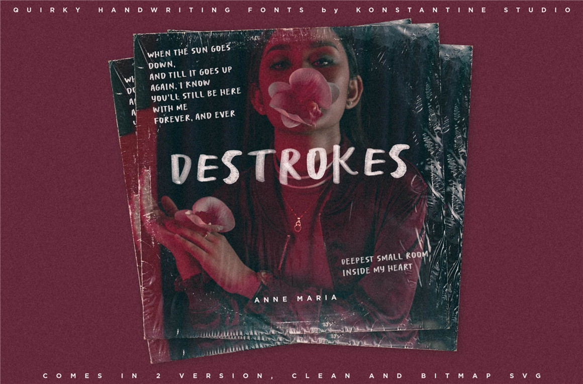 英文字体:逼真水墨纹理中国风手写海报包装品牌封面字体 Destrokes - SVG and Clean Fonts 设计素材 第1张-素材湾丨精选海外优质设计素材资源 英文字体:逼真水墨纹理中国风手写海报包装品牌封面字体 Destrokes - SVG and Clean Fonts 设计素材 sucaiwan.com