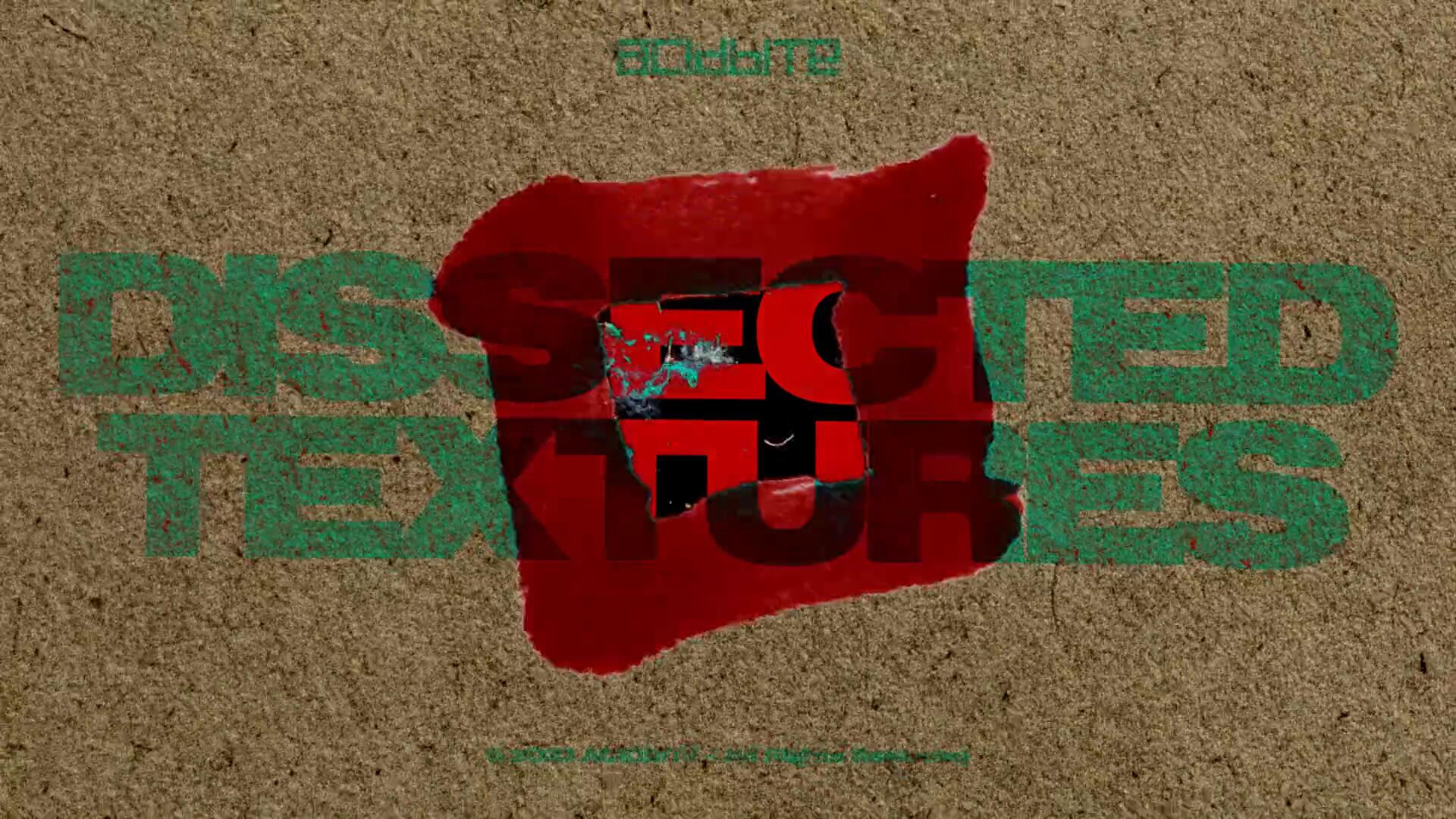 Acidbite DISSECTED TEXTURES 做旧粗糙垃圾美学纸张金属划痕材料混合叠加纹理视频素材 影视音频 sucaiwan.com