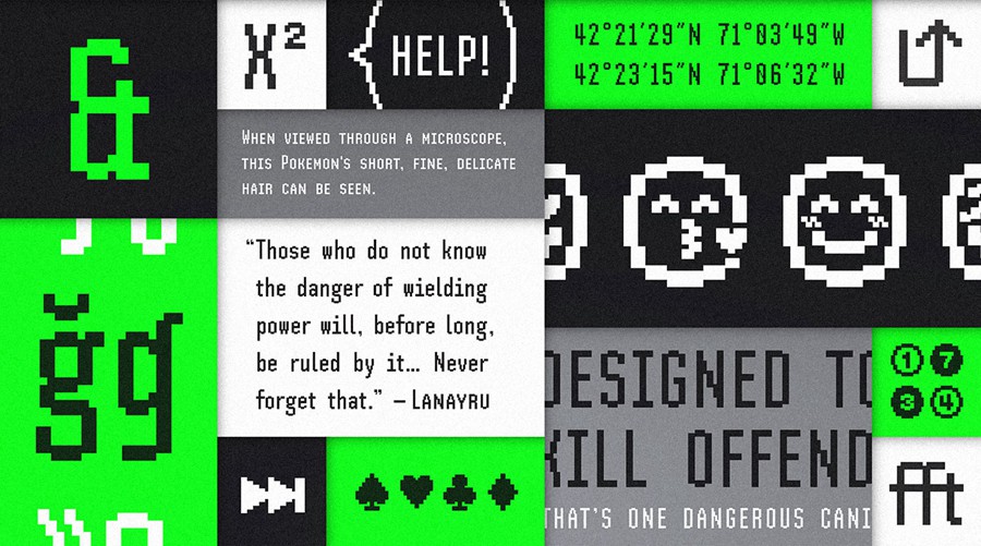 复古有趣像素风艺术美学位图海报设计英文字体包 设计素材 第2张-素材湾丨精选海外优质设计素材资源 复古有趣像素风艺术美学位图海报设计英文字体包 设计素材 sucaiwan.com