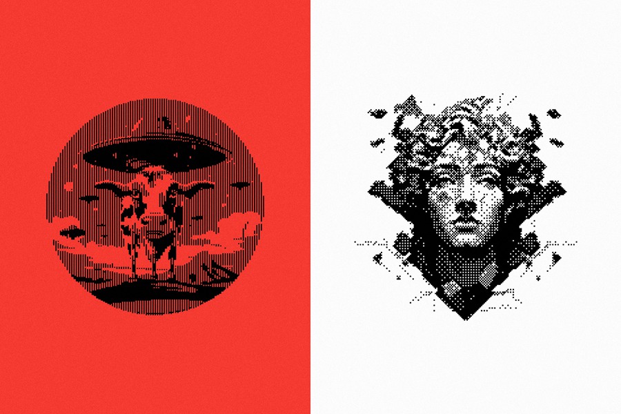 144款复古潮流艺术科幻半调抽象VHS低保真怀旧元素AI矢量设计素材 144 Dithering Bitmap Vector Shapes . 第12张-素材湾丨精选海外优质设计素材资源 144款复古潮流艺术科幻半调抽象VHS低保真怀旧元素AI矢量设计素材 144 Dithering Bitmap Vector Shapes . sucaiwan.com