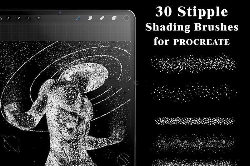 Procreate点状阴影笔刷 APP UI sucaiwan.com