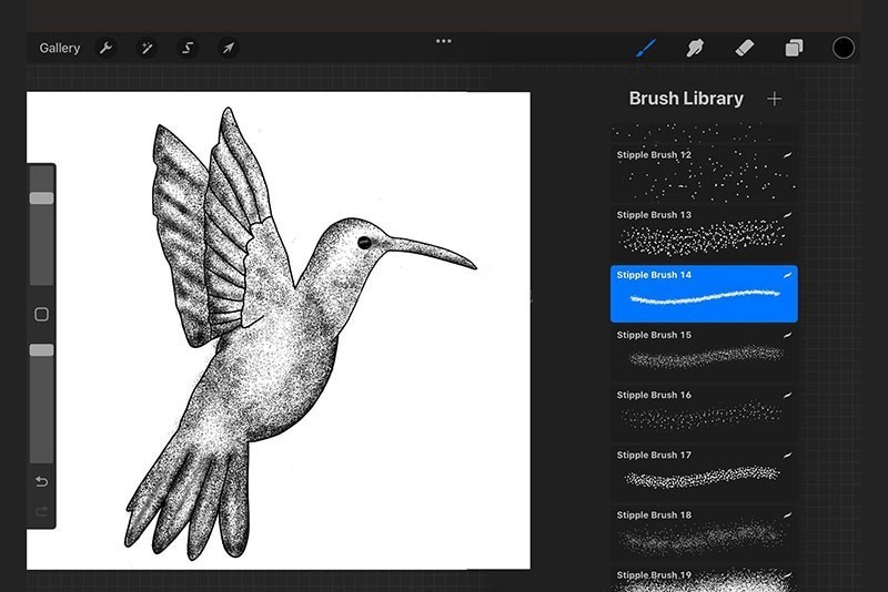 Procreate点状阴影笔刷 APP UI sucaiwan.com