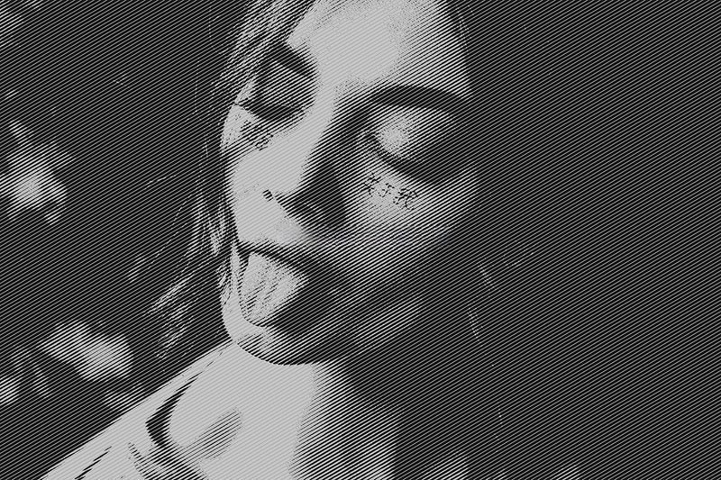 Photoshop雕刻半色调线条PSD模板 插件预设 sucaiwan.com