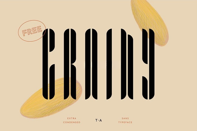 Grainy圆角窄体英文字体，免费可商用 设计素材 sucaiwan.com