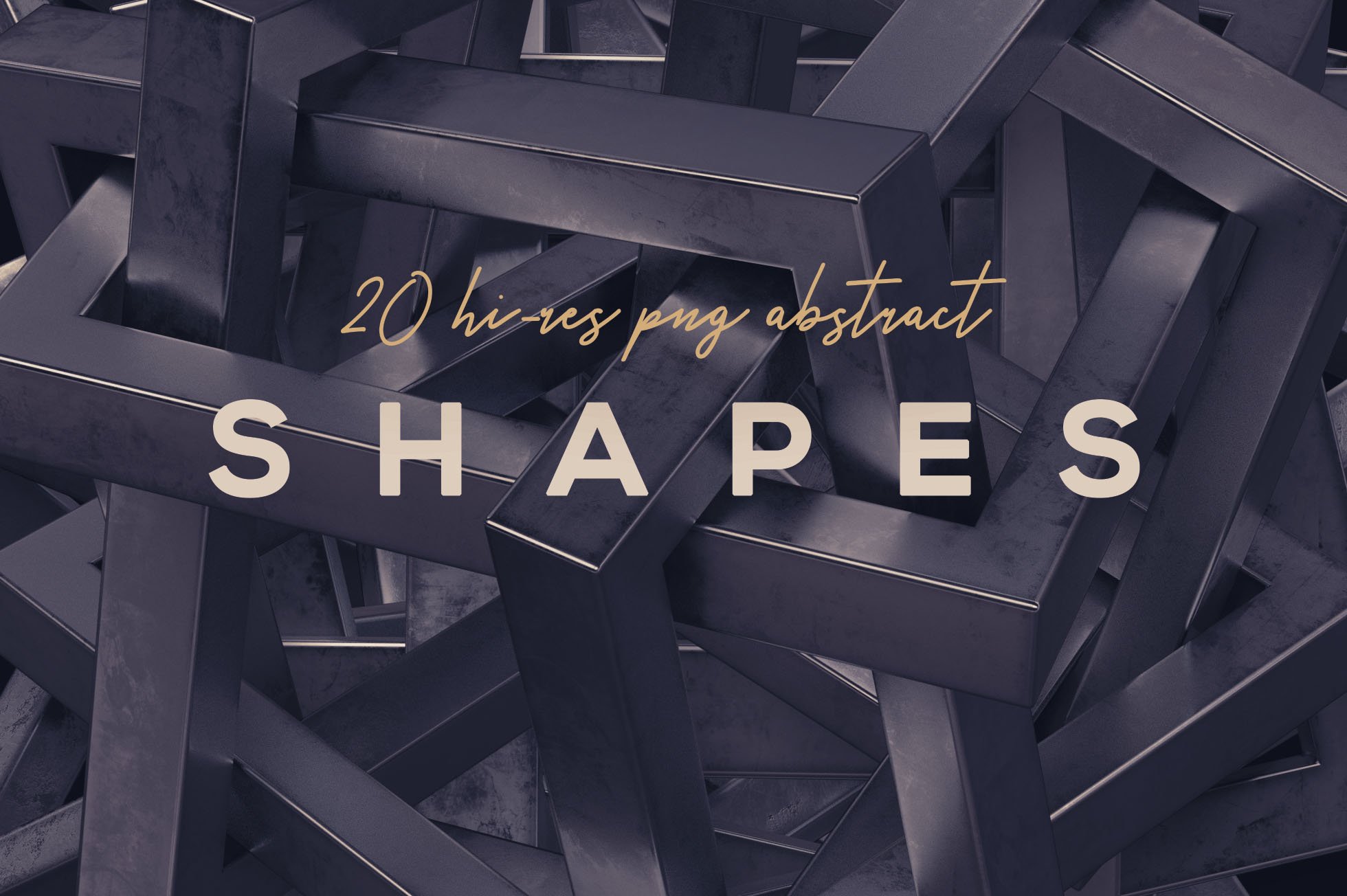黑金高分辨率抽象未来派科技感科幻3D形状PNG素材 图片素材 sucaiwan.com