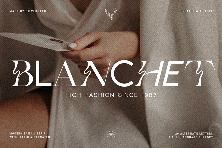 英文字体：创意复古无/衬线二重奏标题海报设计字体 Fleur Display Font Duo 设计素材 sucaiwan.com