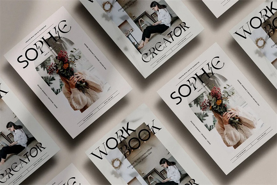 英文字体：创意复古无/衬线二重奏标题海报设计字体 Fleur Display Font Duo 设计素材 sucaiwan.com