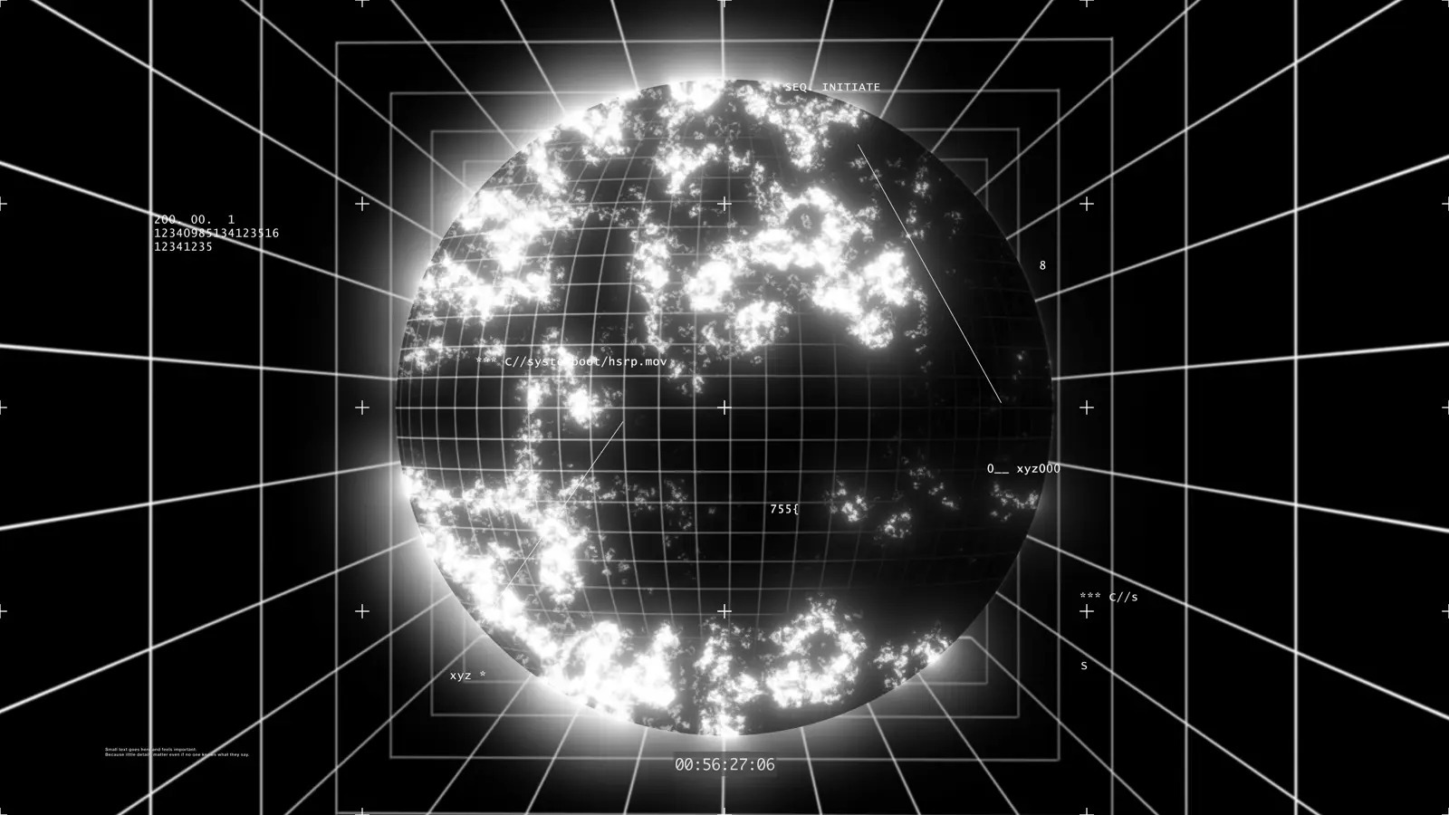 全新4K复古黑白几何抽象科幻灵感运动元素纹理循环视频素材包 影视音频 sucaiwan.com
