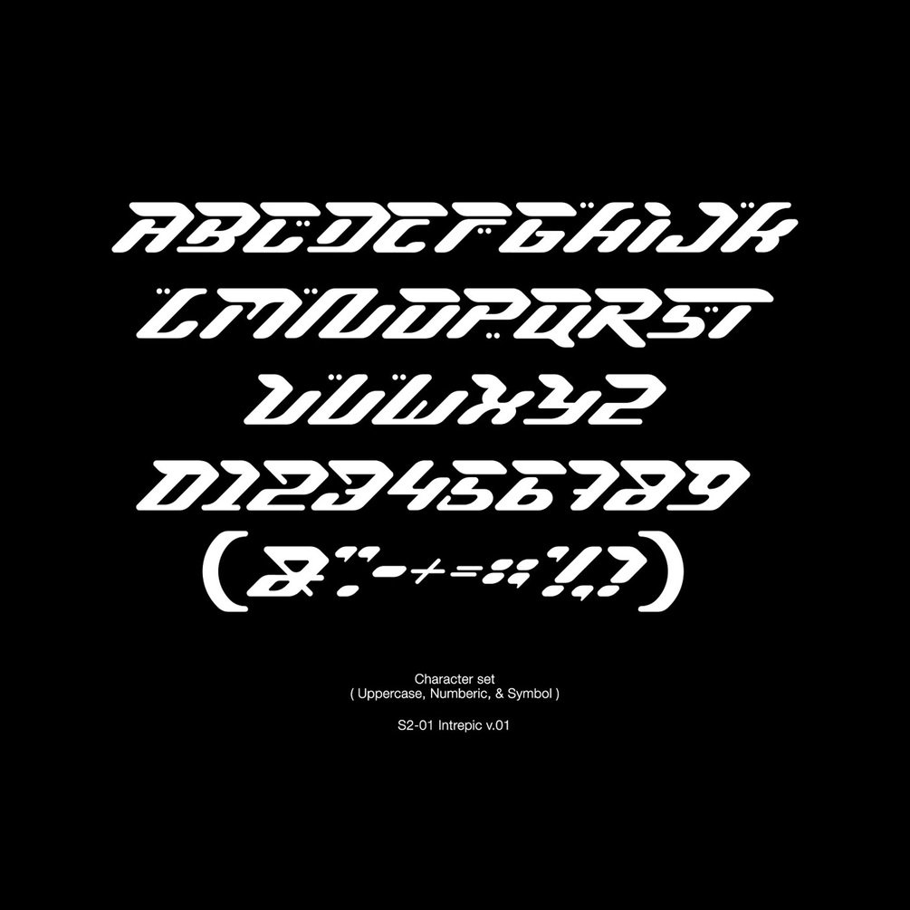 英文字体：赛博朋克Y2K未来科技游戏太空艺术抽象运动logo海报标题装饰字体 Intrepic – Display Font 设计素材 sucaiwan.com