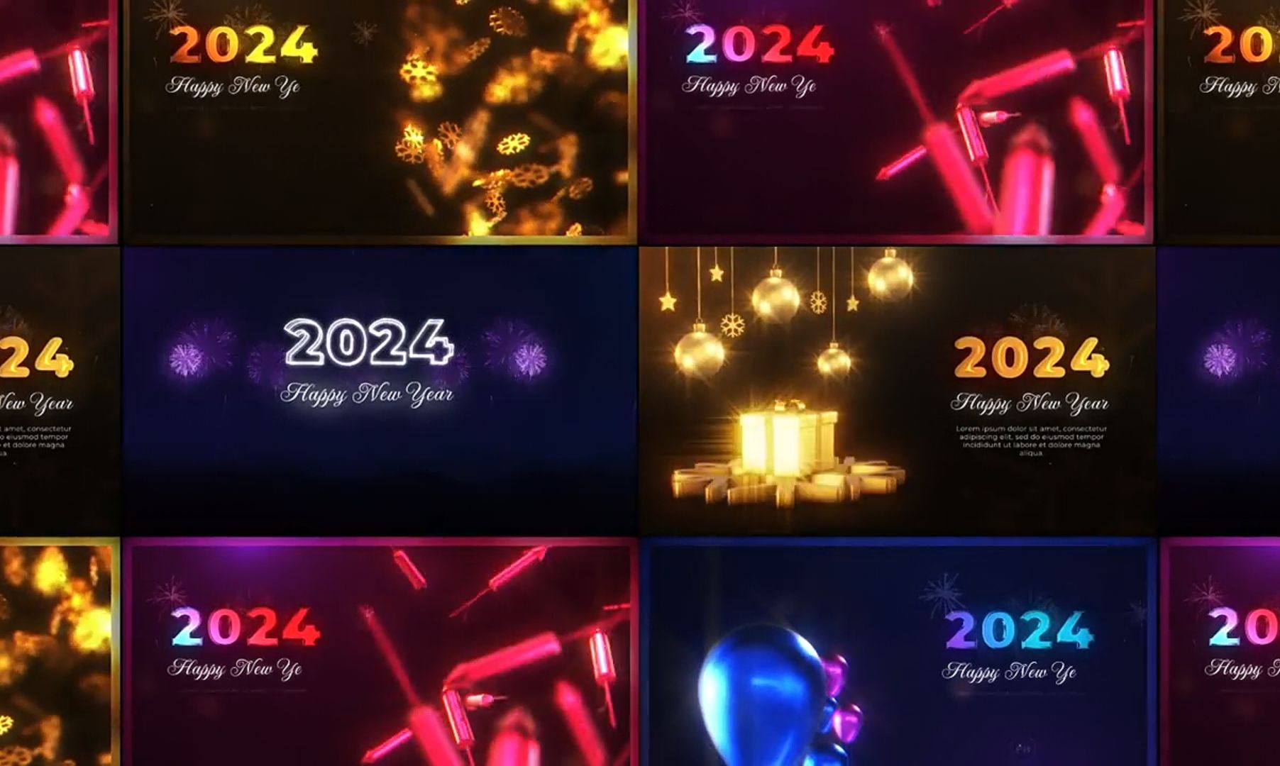 AE模板 2024新年快乐问候祝福展示动画 New Year Greetings Pack 影视音频 第1张-素材湾丨精选海外优质设计素材资源 AE模板 2024新年快乐问候祝福展示动画 New Year Greetings Pack 影视音频 sucaiwan.com