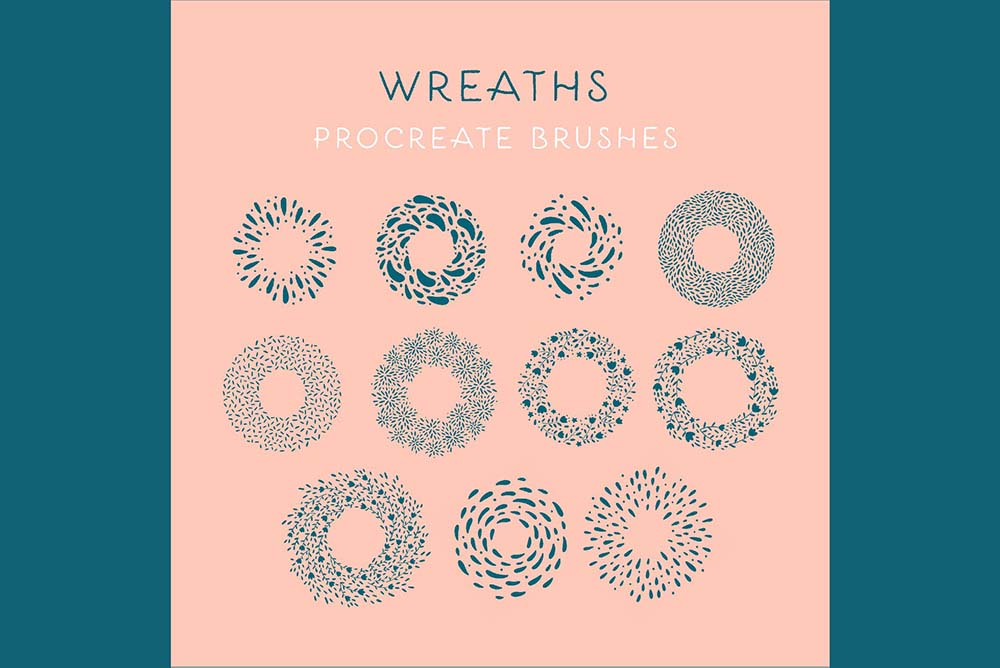 50个花环花卉装饰图案Procreate笔刷 , 第2张-素材湾丨精选海外优质设计素材资源 50个花环花卉装饰图案Procreate笔刷 , sucaiwan.com