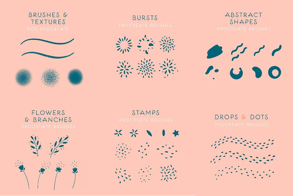 50个花环花卉装饰图案Procreate笔刷 , 第5张-素材湾丨精选海外优质设计素材资源 50个花环花卉装饰图案Procreate笔刷 , sucaiwan.com