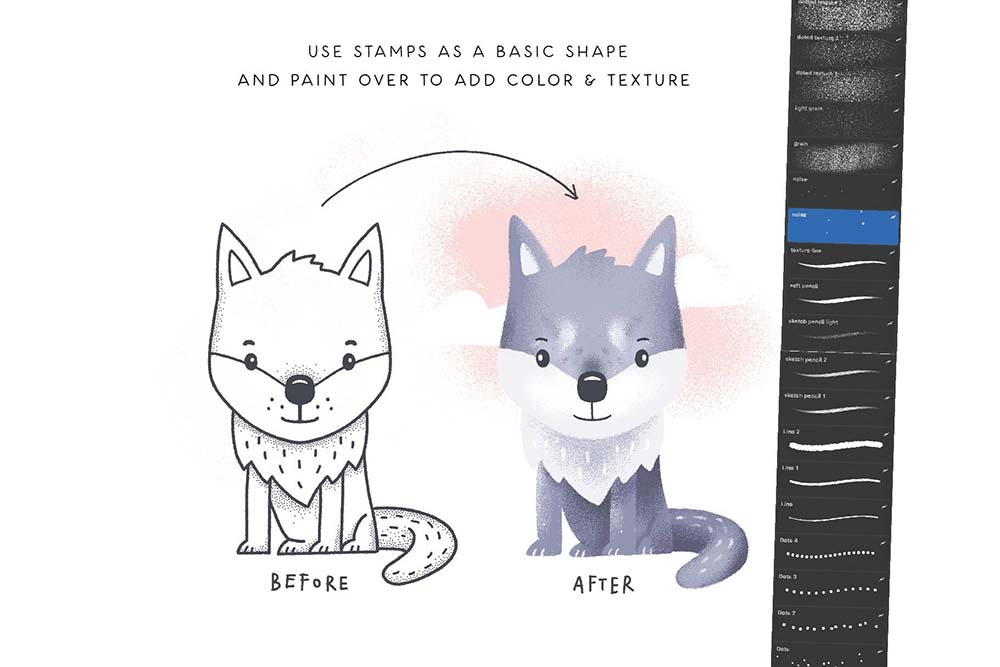 Procreate森林主题绘本笔刷套装 , 第3张-素材湾丨精选海外优质设计素材资源 Procreate森林主题绘本笔刷套装 , sucaiwan.com