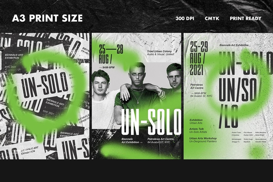 新潮嘻哈说唱绿色喷雾都市风格艺术家活动海报PSD模板 设计素材 第7张-素材湾丨精选海外优质设计素材资源 新潮嘻哈说唱绿色喷雾都市风格艺术家活动海报PSD模板 设计素材 sucaiwan.com