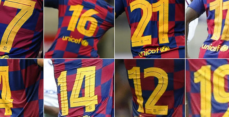 巴塞罗那 2019-2020 球衣字体下载 , sucaiwan.com