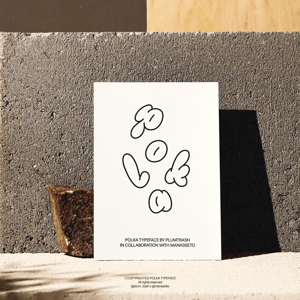 复古Y2K趣味气泡手绘可爱卡通海报排版标题logo徽标手写装饰西文Polka Font 设计素材 sucaiwan.com