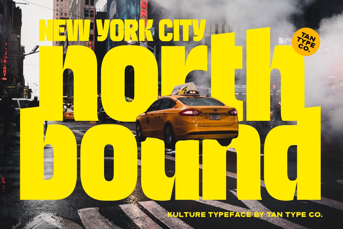 英文字体：复古大胆现代独特挤压杂志紧凑标题无衬线字体 TAN - KULTURE 设计素材 sucaiwan.com