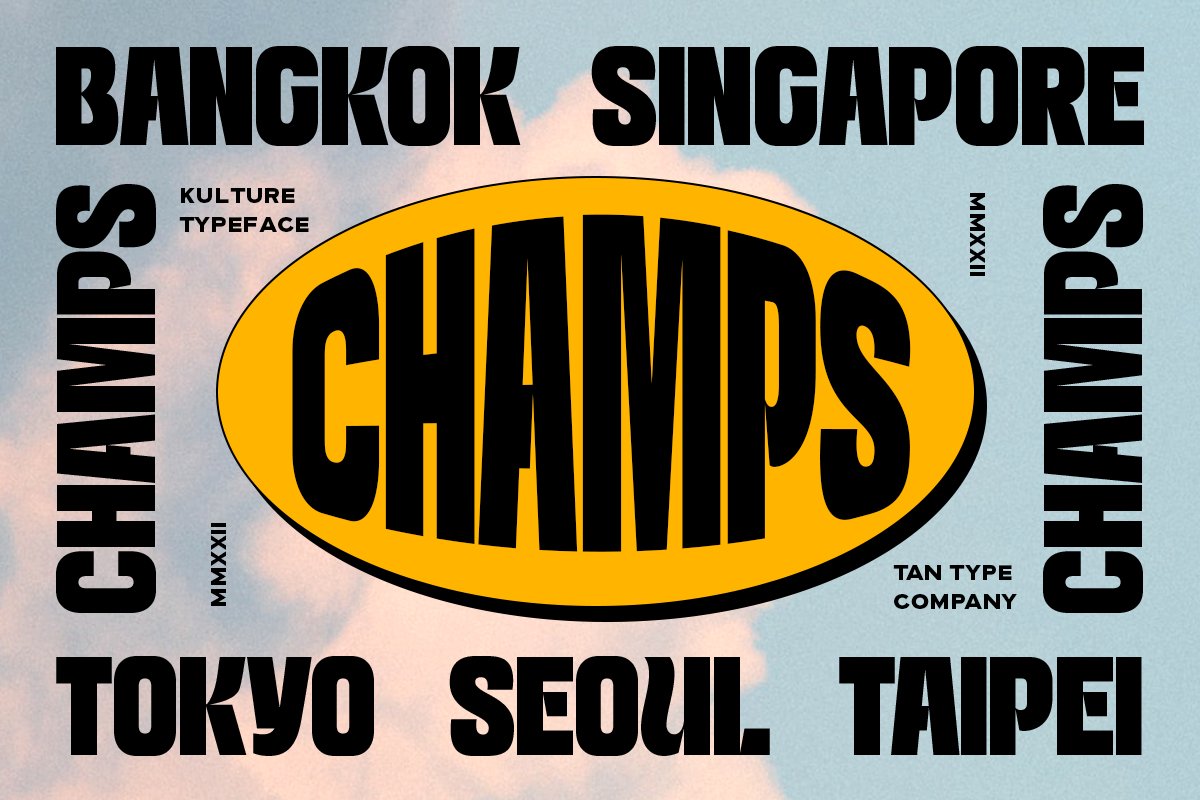 英文字体：复古大胆现代独特挤压杂志紧凑标题无衬线字体 TAN - KULTURE 设计素材 sucaiwan.com