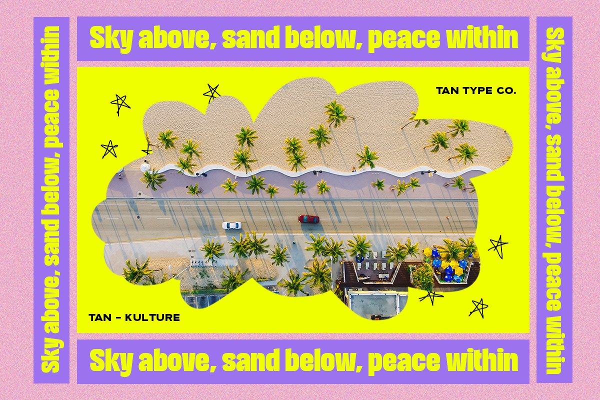 英文字体：复古大胆现代独特挤压杂志紧凑标题无衬线字体 TAN - KULTURE 设计素材 sucaiwan.com