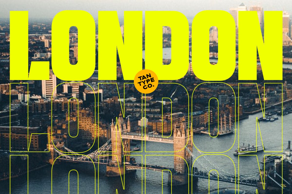 英文字体：复古大胆现代独特挤压杂志紧凑标题无衬线字体 TAN - KULTURE 设计素材 sucaiwan.com