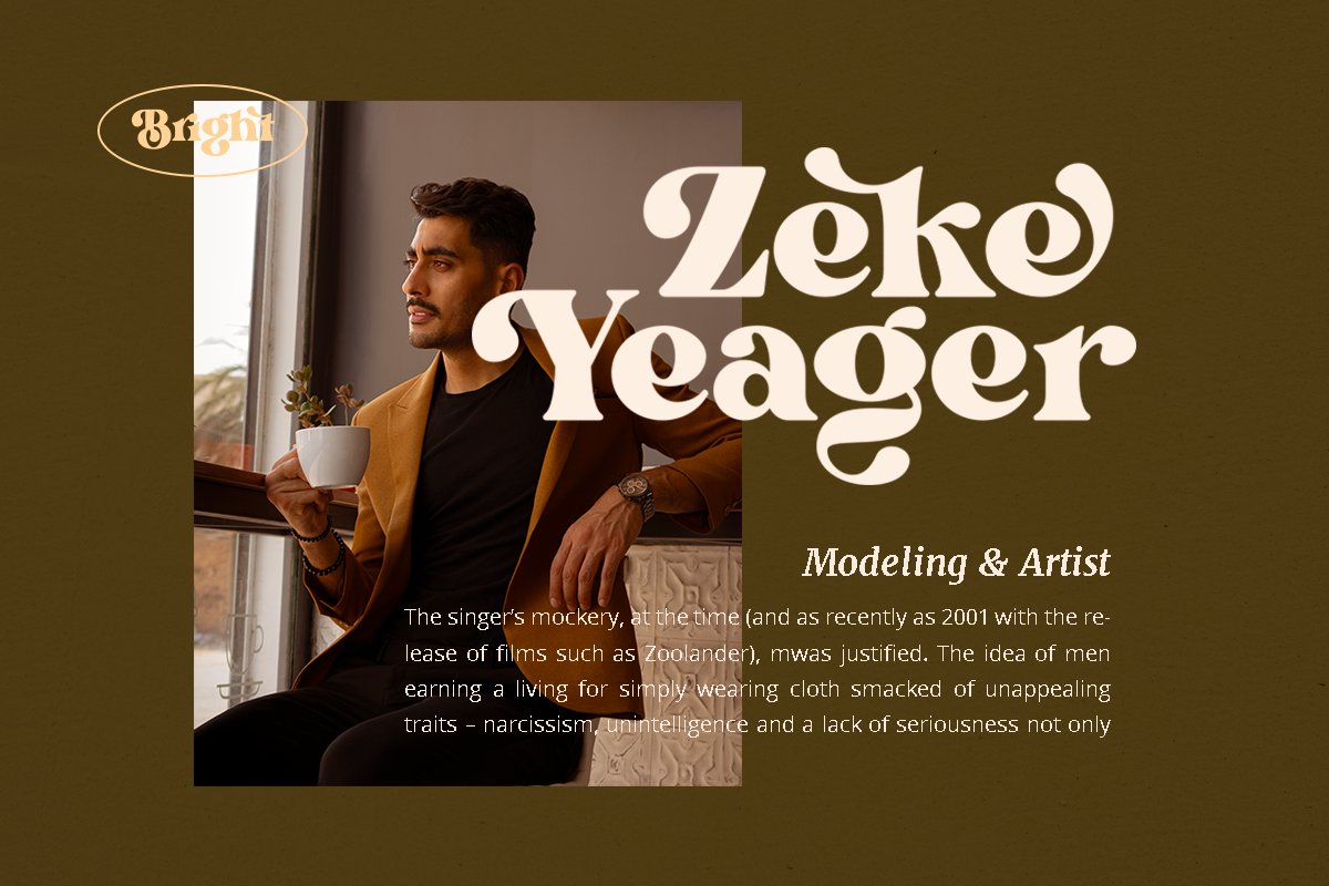 英文字体:60年代复古现代时尚杂志斜体衬线英文字体 Bright - Modern Retro 设计素材 第9张-素材湾丨精选海外优质设计素材资源 英文字体:60年代复古现代时尚杂志斜体衬线英文字体 Bright - Modern Retro 设计素材 sucaiwan.com