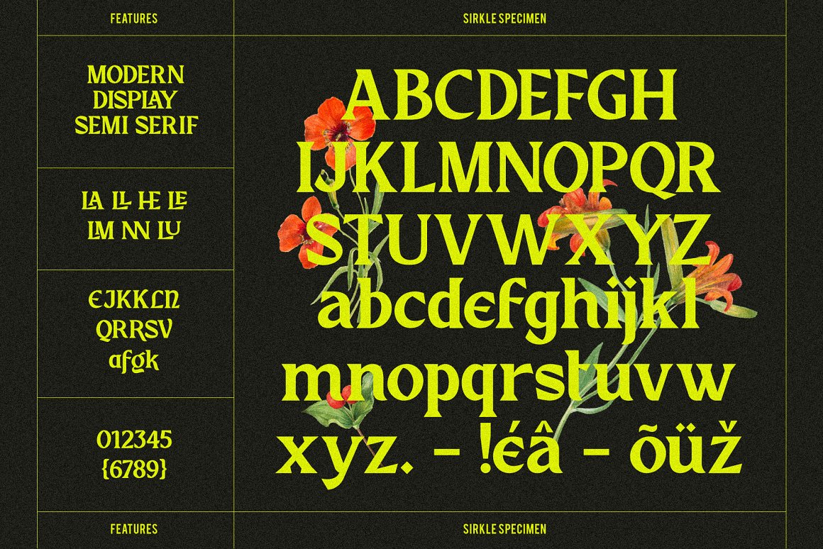 英文字体：现代时尚前卫风格锐利弯曲半衬线海报包装英文字体 Sirkle - Semi Serif Display 设计素材 sucaiwan.com
