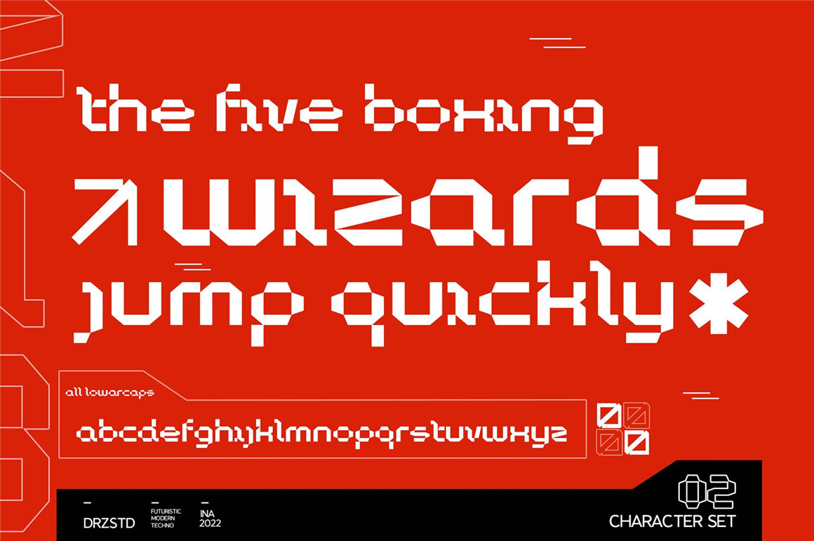Sitewalk 未来派暗黑机能科幻像素风格海报封面英文字体 Futuristic Pixel Font 设计素材 sucaiwan.com