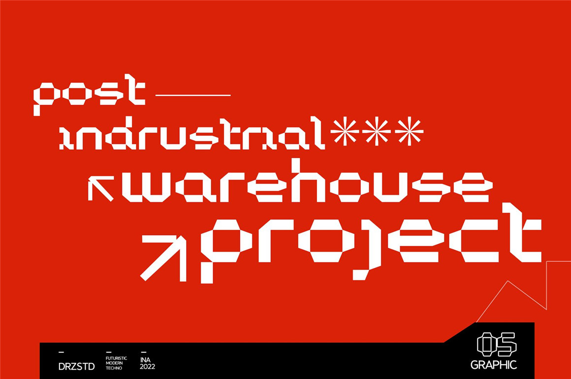 Sitewalk 未来派暗黑机能科幻像素风格海报封面英文字体 Futuristic Pixel Font 设计素材 sucaiwan.com