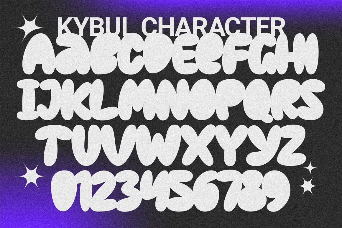 Kybul 时尚卡通复古趣味酸性潮牌logo海报标题创意气泡英文字体包 Casual Bubbly 设计素材 第6张-素材湾丨精选海外优质设计素材资源 Kybul 时尚卡通复古趣味酸性潮牌logo海报标题创意气泡英文字体包 Casual Bubbly 设计素材 sucaiwan.com