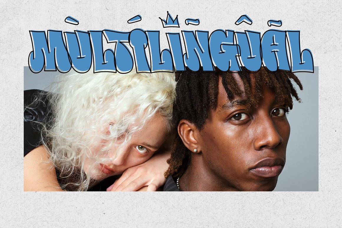 大胆现代艺术泡泡涂鸦复古抽象海报标题logo徽标手写气泡英文字体 Beardvans – Modern Bubble / Balloon Graffiti Font 设计素材 sucaiwan.com