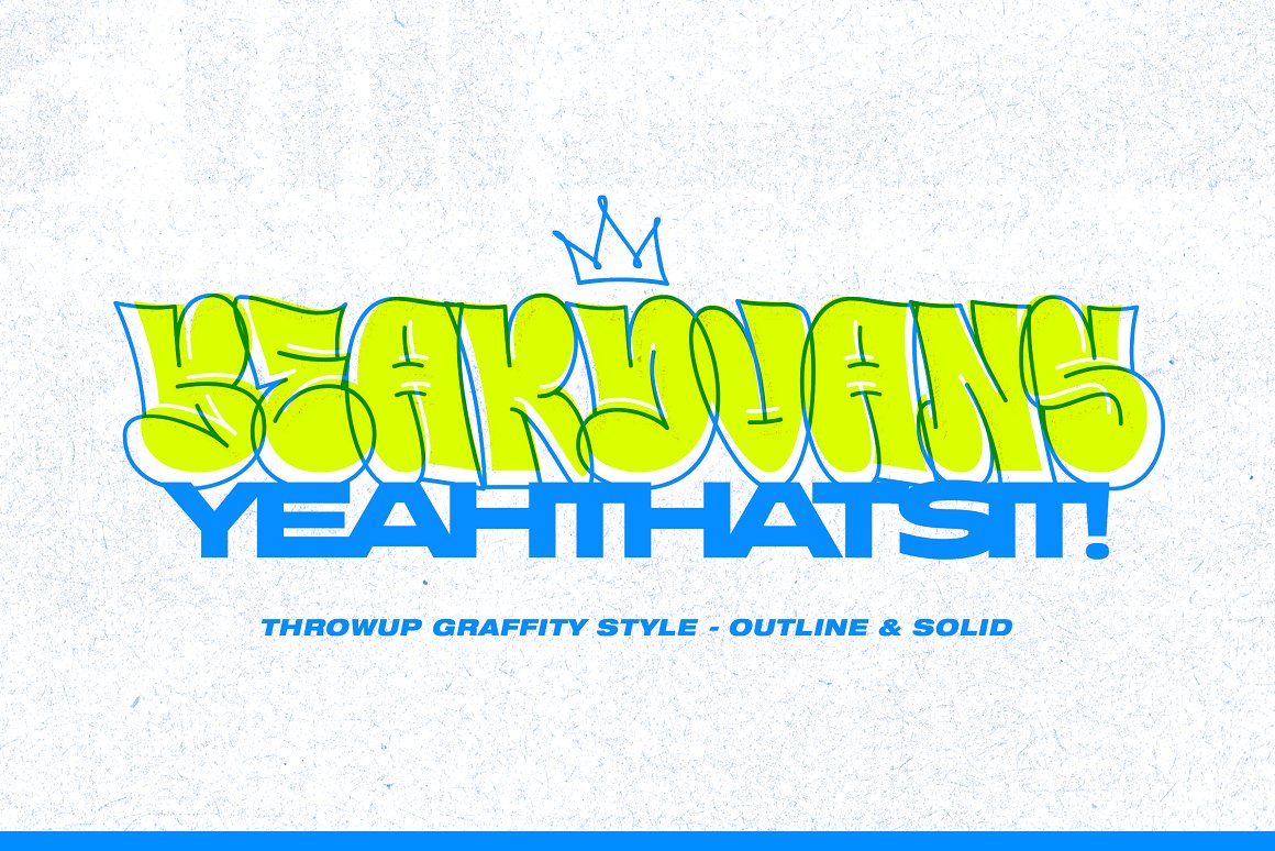 大胆现代艺术泡泡涂鸦复古抽象海报标题logo徽标手写气泡英文字体 Beardvans – Modern Bubble / Balloon Graffiti Font 设计素材 sucaiwan.com