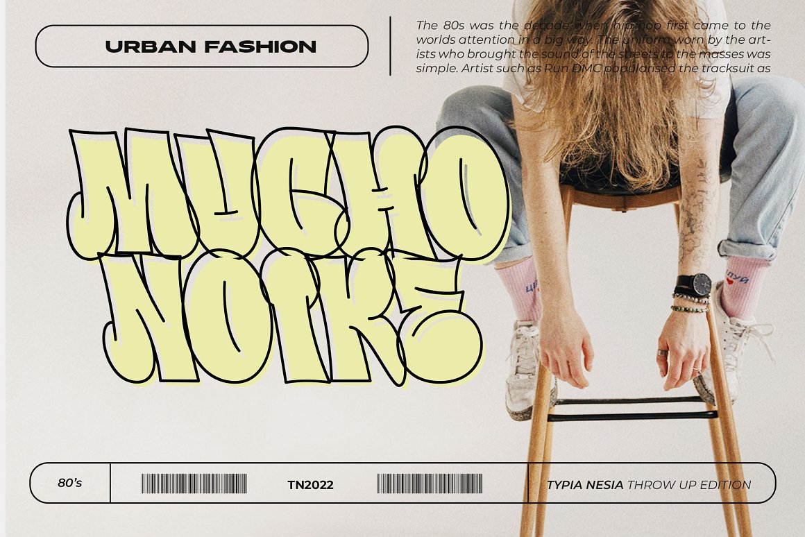 大胆现代艺术泡泡涂鸦复古抽象海报标题logo徽标手写气泡英文字体 Beardvans – Modern Bubble / Balloon Graffiti Font 设计素材 sucaiwan.com