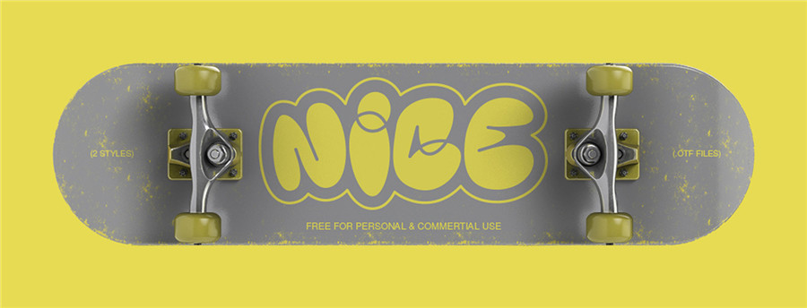 英文字体：大胆时髦复古手绘泡泡涂鸦字体 设计素材 sucaiwan.com