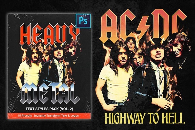 酸性金属质感文本PS样式，ASL格式 插件预设 sucaiwan.com