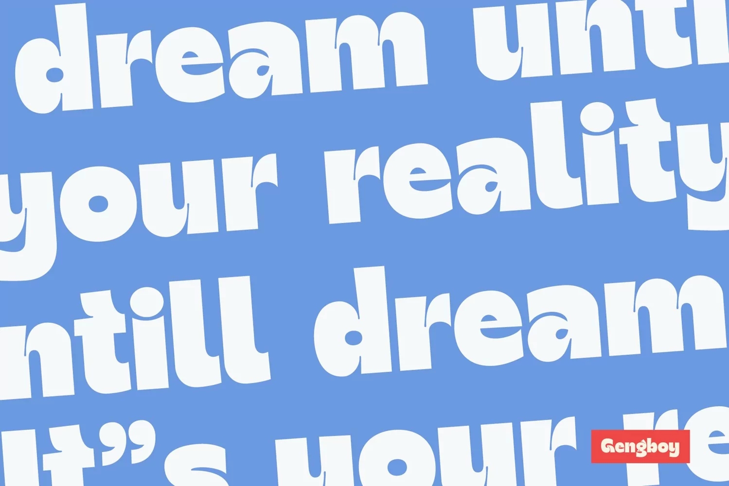 英文字体：独特卡通童趣俏皮贴纸标签海报包装标题LOGO徽标设计PS粗体字体 Gengboy Display Typeface – Hitype 设计素材 sucaiwan.com