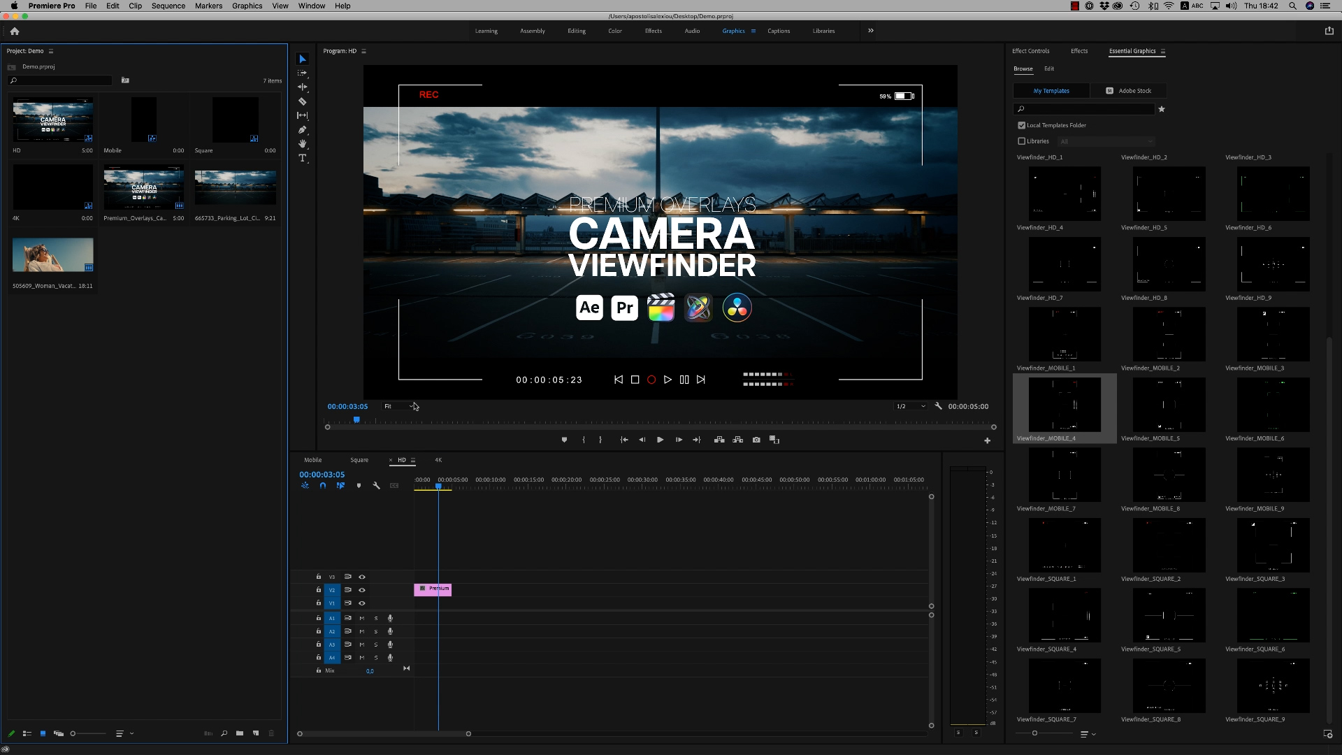 4K 高级相机取景器、摄影框、相机拍摄框、视频录像和监控框视频元素和预设MOV、MOGRT、PNG素材 影视音频 第4张-素材湾丨精选海外优质设计素材资源 4K 高级相机取景器、摄影框、相机拍摄框、视频录像和监控框视频元素和预设MOV、MOGRT、PNG素材 影视音频 sucaiwan.com