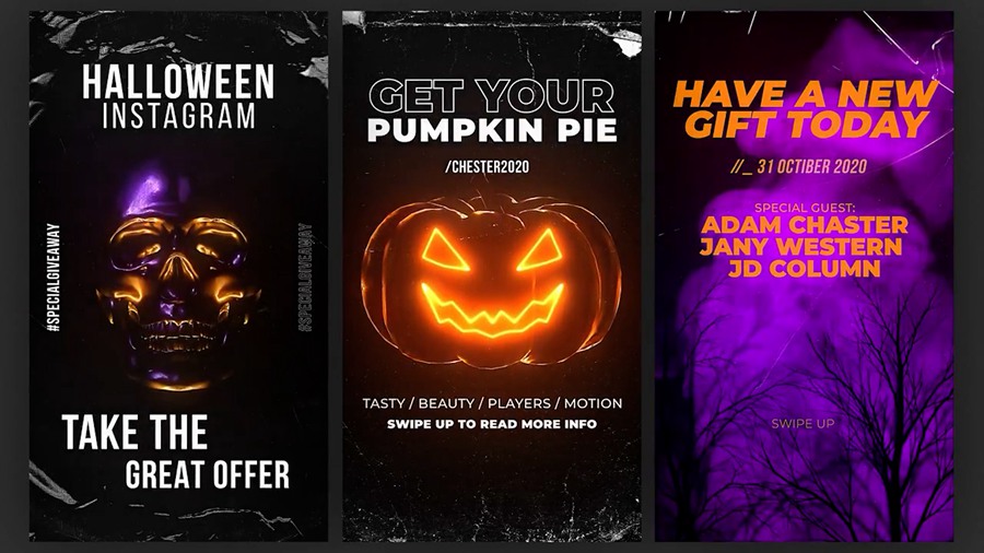 Halloween Stories Pack 复古万圣节主题派对手机竖屏时髦设计视频动画模板 After Effects 模板 插件预设 第1张-素材湾丨精选海外优质设计素材资源 Halloween Stories Pack 复古万圣节主题派对手机竖屏时髦设计视频动画模板 After Effects 模板 插件预设 sucaiwan.com