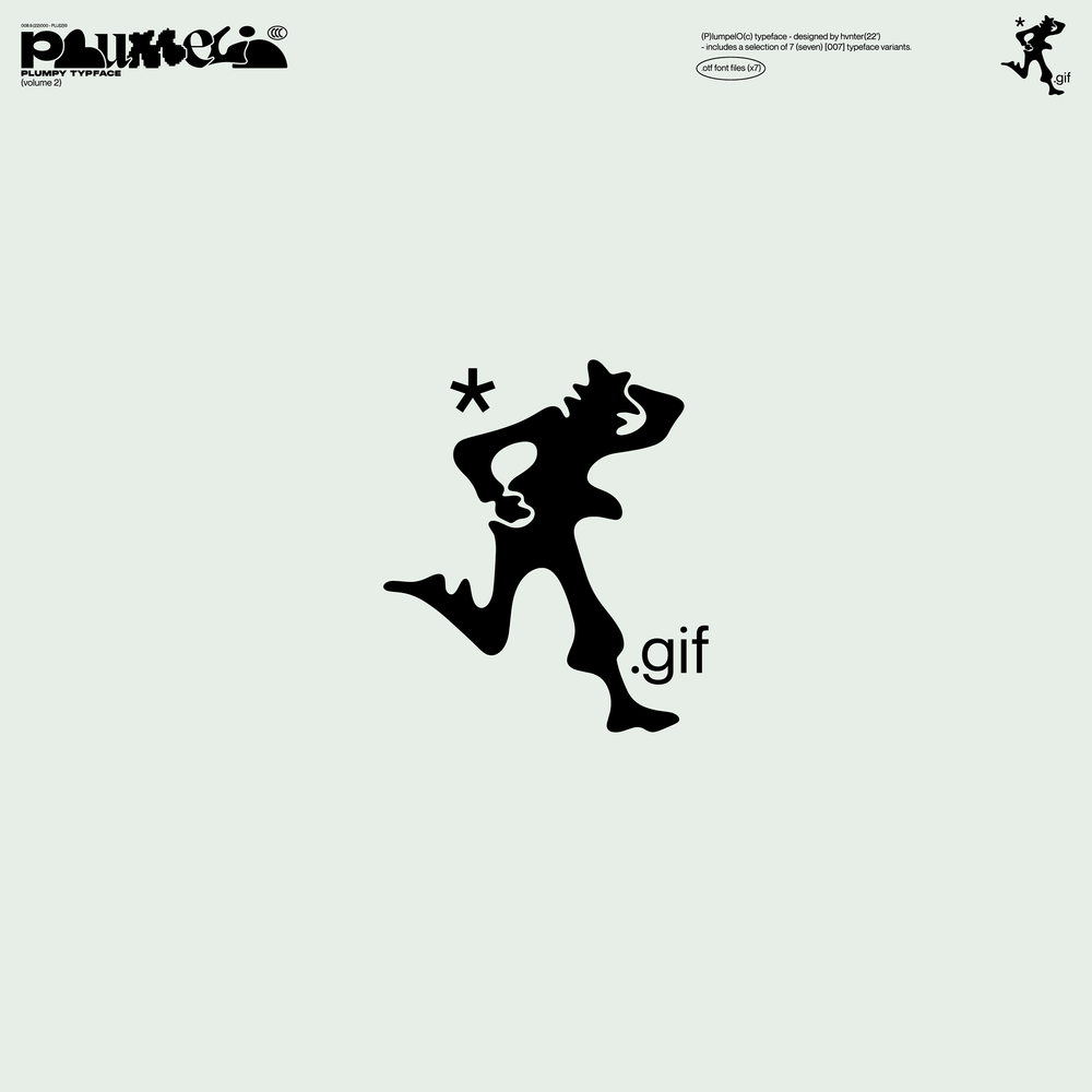 英文字体：7款Y2K趣味复古气泡涂鸦手绘抽象装饰手写无衬线西文字体套装HVNTER – Plumpelo® Typeface (Volume 2) , sucaiwan.com