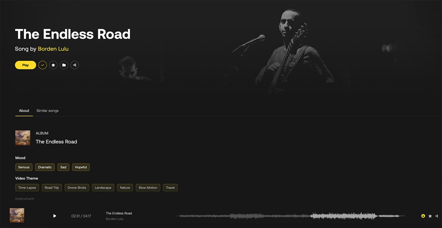 Artlist – 高质量电影配乐原声吉他原声鼓弦乐伴唱乐队钟声打击乐、无人机航拍、纪录片风光大片、旅行、慢动作、电影配乐BGM 影视音频 第1张-素材湾丨精选海外优质设计素材资源 Artlist – 高质量电影配乐原声吉他原声鼓弦乐伴唱乐队钟声打击乐、无人机航拍、纪录片风光大片、旅行、慢动作、电影配乐BGM 影视音频 sucaiwan.com