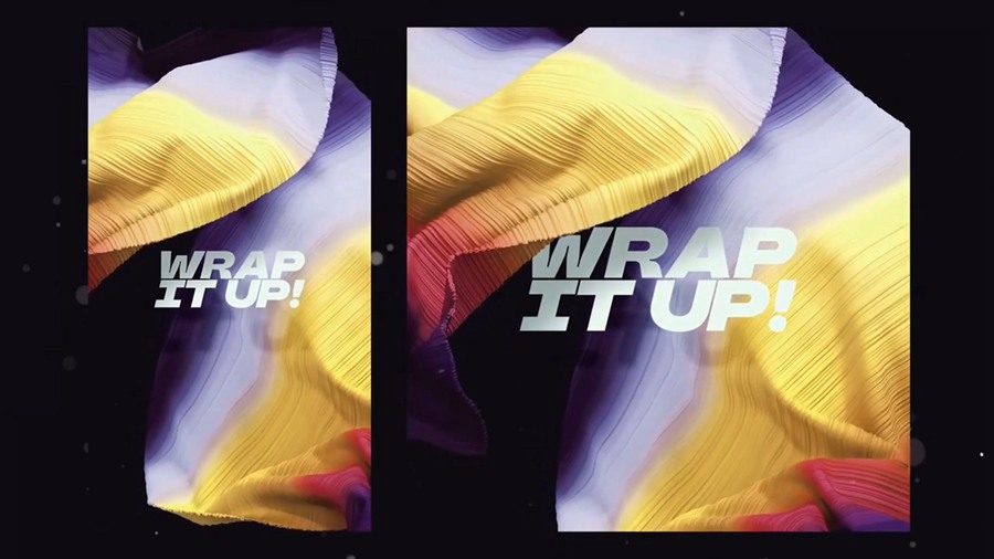 FCPX/AE/DR 4K标题模板3D渐变织物动画背景 达芬奇、FCP、AE模板3合1 Wrap It Up Titles 插件预设 sucaiwan.com